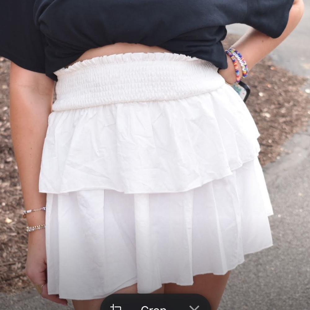 White Ruffle Skirt